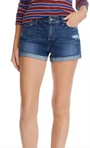 Paige  Denim Jimmy Jimmy Jean Shorts Size 26 Mid Rise Distressed Cuffed Short
