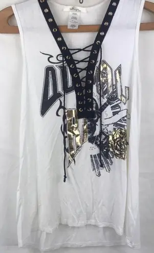 Black & White Rock N Roll Style Tank Top