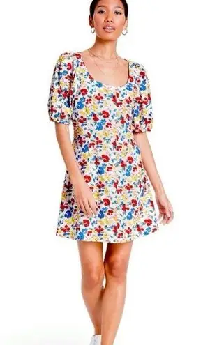 RIXO x Target Collab Floral Spring Linen Mini Dress Red Size 6