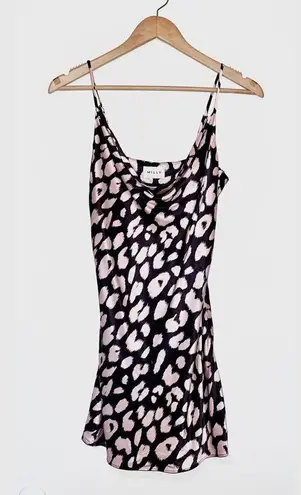 Milly Drue Jungle Leopard Mini Dress in Navy & Blush Small