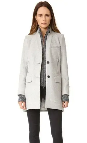 Veronica Beard gray dickey compatible Melange Wool Cashmere Blend coat size 4