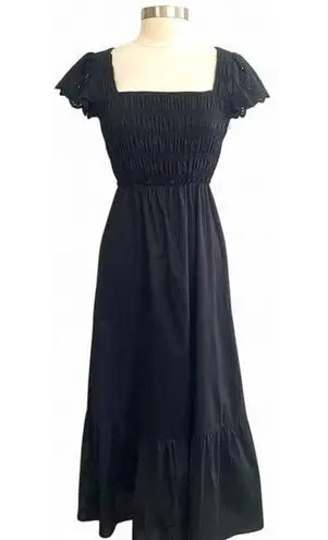 Jason Wu | S | Midi Dress Ruffle Tiered Eyelet Flutter Sleeve Sundress Smocked