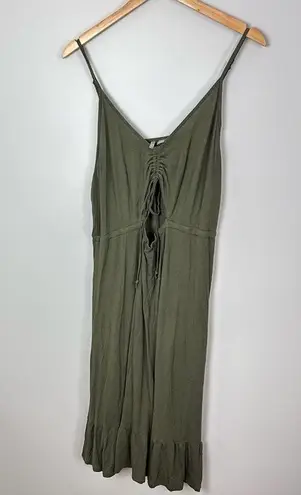 Chelsea 28 Nordstrom Midi Cutout Slip Dress Army Green XXL EUC