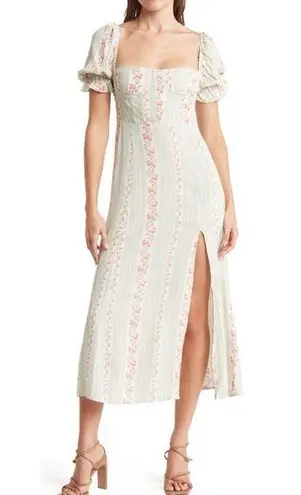 We Wore What NWT Puff Sleeve Floral Midi Dress