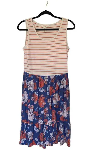 Matilda Jane Let's Go Together Roll With It Dress Size Small Blue and Orange