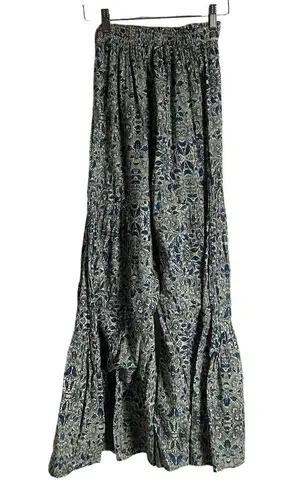 Carolina K Vicky Blue Paisley Floral Wide Leg High Waisted Pants Size XS