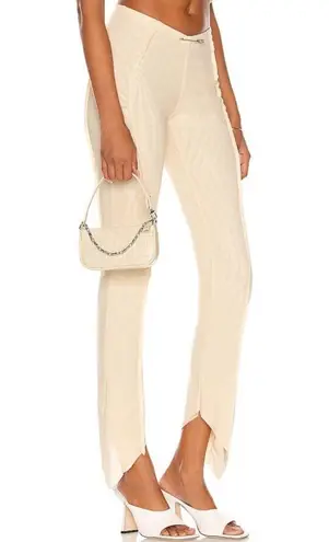 NEW by FAR Mini Rachel Cream Croco Embossed Leather