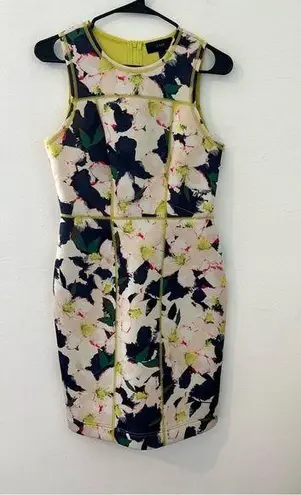 J.Crew  floral print neoprene scuba material sheath dress size 2