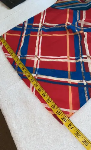 A. Calin by Flying Tomato blouse ruffled neckline/wrists stripes Sz Small NWOT