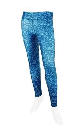 Oiwi Ocean Gear Cloud Break Wahine 4 Way Stretch UPF 30+ Compression Leggings XS Blue
