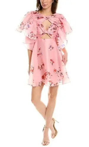 Carolina Herrera NWT CUTOUT BOW FRONT SILK A-LINE DRESS