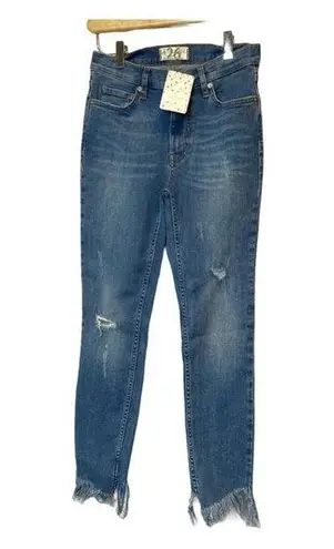 Free People We the Free Great Heights Frayed Hem Skinny Denim Jeans