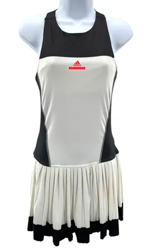 Adidas Stella McCartney Barricade Tennis Dress Pleated Skirt Black White S