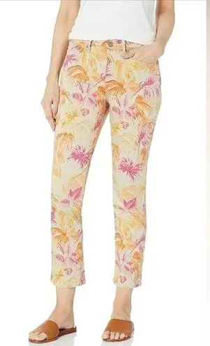 NYDJ Women's Sheri Slim Ankle Jeans Beach Garden Clementine Size 8P