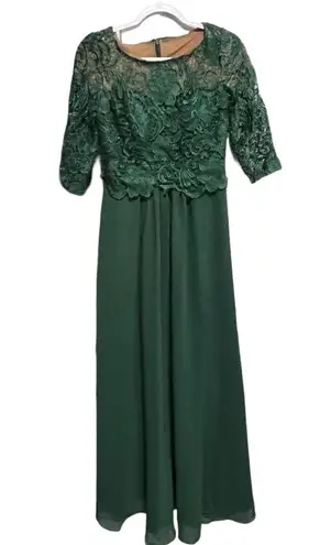 JJ's House  A-line Scoop Floor-Length Lace Chiffon Bridesmaid Dress New with Tags