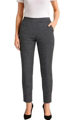Hilary Radley Black & White Check Slim Fit Ankle Trousers Women’s Size 10