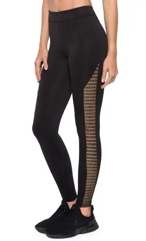 Koral Leggings Women Small Black Chameleon High Rise Metallic Scuba Compression