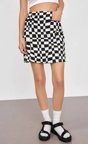J.ING Black White Mini Skirt Size M NWT Size M