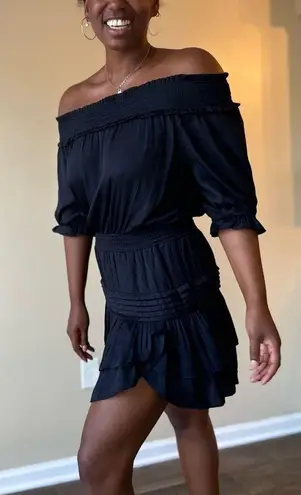 DO+BE Black Off The Shoulder Mini Dress Size Medium