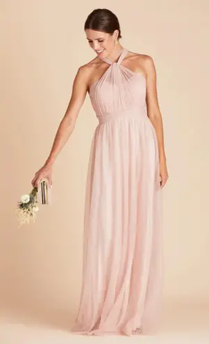 Birdy Grey NWT  Christina Convertible Vintage Blush Pink Tulle Maxi Dress