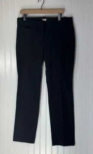 NWT J.Crew Stretch Black Pants 14R Style Cotton Blend Trousers Career Capsule Size 14