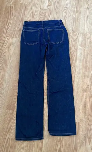 ZARA TRF MID WAIST WRINKLE EFFECT JEANS