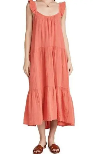 Paprika 💕XIRENA💕 Rumer Tiered Gauze Cotton Maxi Dress ~  Large