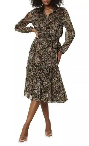 MISA Los Angeles Laysi Floral Midi Cottagecore Chiffon Breezy Dress NWT M $395