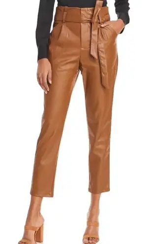 Lucy Paris womens faux leather pleated casual pants