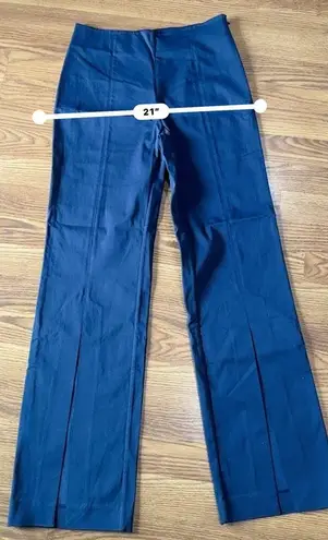 Jonathan Simkhai Chase Front Slit Pants in Midnight size 6/ small Blue