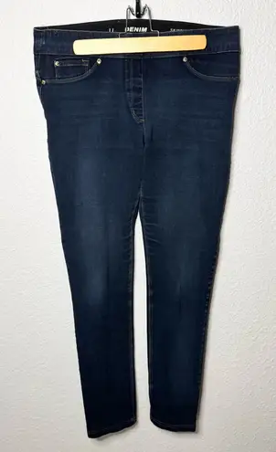 Nygard Luxe Denim Skinny Cuff Jeans Dark Wash Stretch Size L 14
