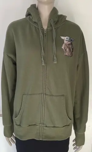 Time And Tru Green Baby Yoda Hooded Sweatshirt