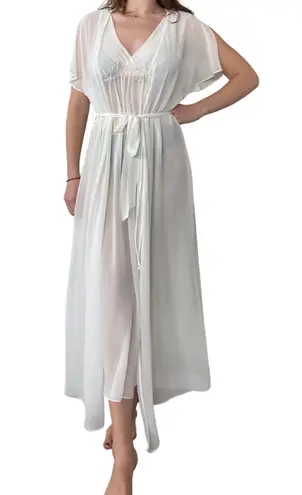 Amazing vintage white chiffon negligee 2