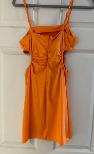 Amazon Neon Orange Cut Out Dress