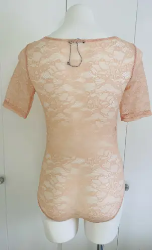 ZARA Peach Lace Bodysuit NWOT