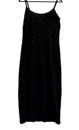Vintage Jody California Black Sparkle Formal Gown Dress Size 18 USA Made