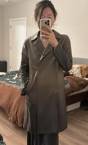 Max Mara S’ lamb leather brown ombre trench cost