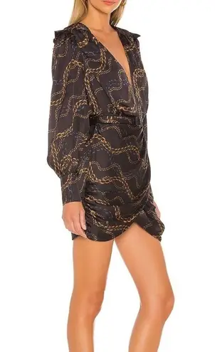 L'Academie NWT L’Acadamie Revolve The Joyce Mini Dress in Black Chain Small