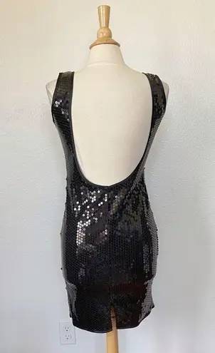 Capezio Solid Black Carpezio Collection Full Sequin Backless Dress