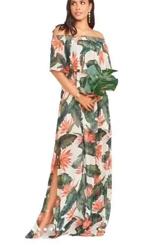 Show Me Your Mumu  Hacienda Maxi Dress Off Shoulder Paradise Tropical Floral XS