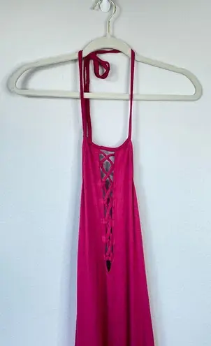 Rachel Pally Siren Dress Lover Hot Pink Size Medium NWT New Halter Mini Sexy