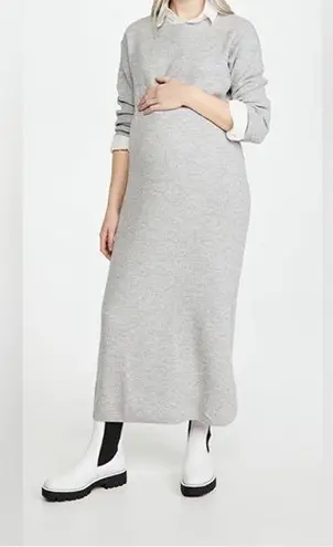 HATCH NWOT Gray Waffle Merino Wool Long Sleeve Dress Size XS