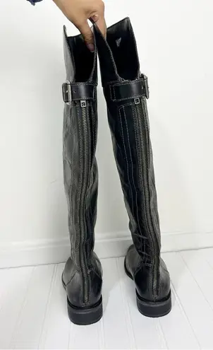 Hinge Over the Knee Leather tall boots In Black Size 7.5 Equestrian Bohemian