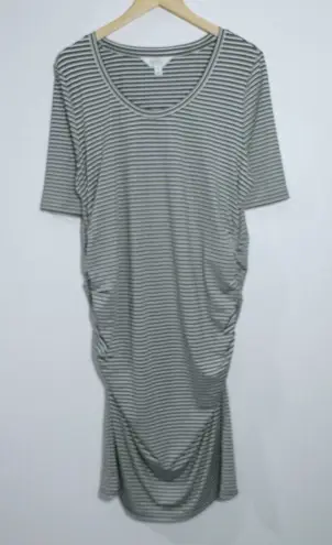 Market & Spruce New Stitch Fix Market & Spruce Striped Maternity Dress Rusched Sides Size XXL - Image 1
