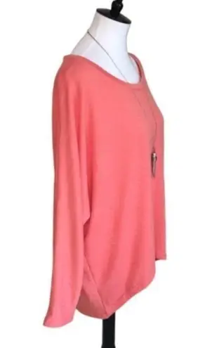 Zanzea Lightweight High Low Sweater Peach Small