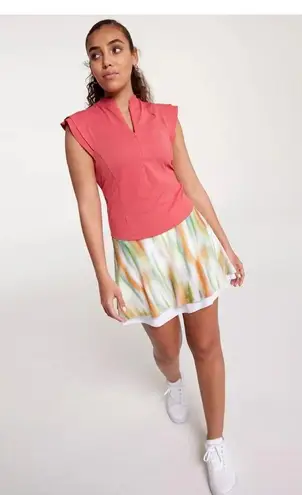 NWT CALIA Women's Double Layer Mesh Golf Skort size Large. 50+ UV protection Green