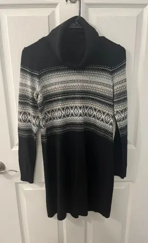 Loft Size XS Long Sleeve Black Turtle Neck Sweater Dress