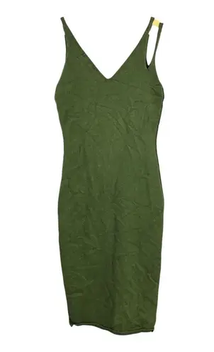 n:philanthropy Dress Green Sleeveless V-Neck Knit Stretchy Midi Length Small