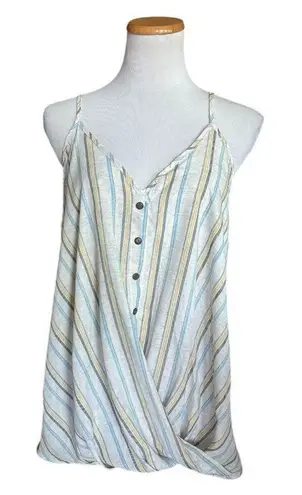 Womens PS Love Twist Front Button Down Sleeveless Top