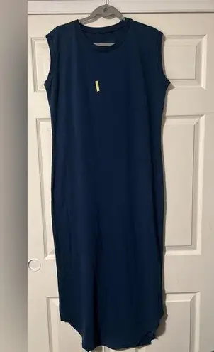 Frank & Eileen $178 Cory Vintage Muscle Tee Maxi Jersey Dress Deep Blue RARE (B) Size XL